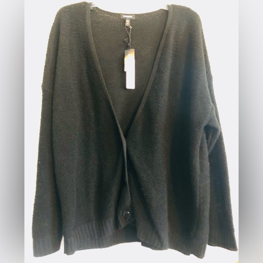 Black Express acrylic cardigan XL